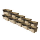 Lot de caisses en carton multi-usages de 40 litres chacune, dimensions 50x30x26 cm, parfaites pour le transport, le rangement et le stockage