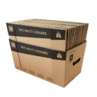 Caisse en carton multi-usages de 40 litres, dimensions 50x30x26 cm, parfaite pour le transport, le rangement et le stockage.